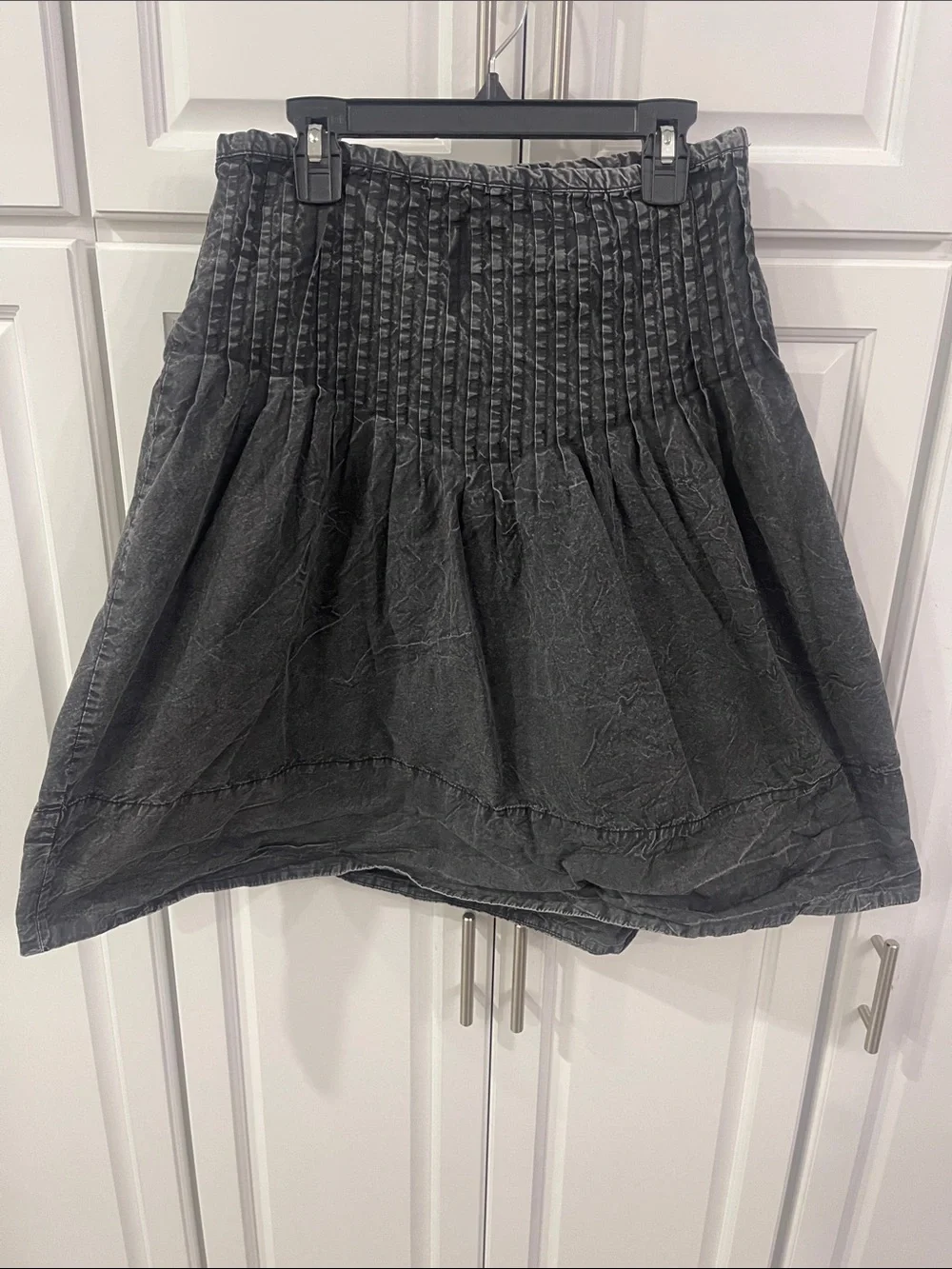 Free People  Black Smocked Waist A-Line Skirt size 4